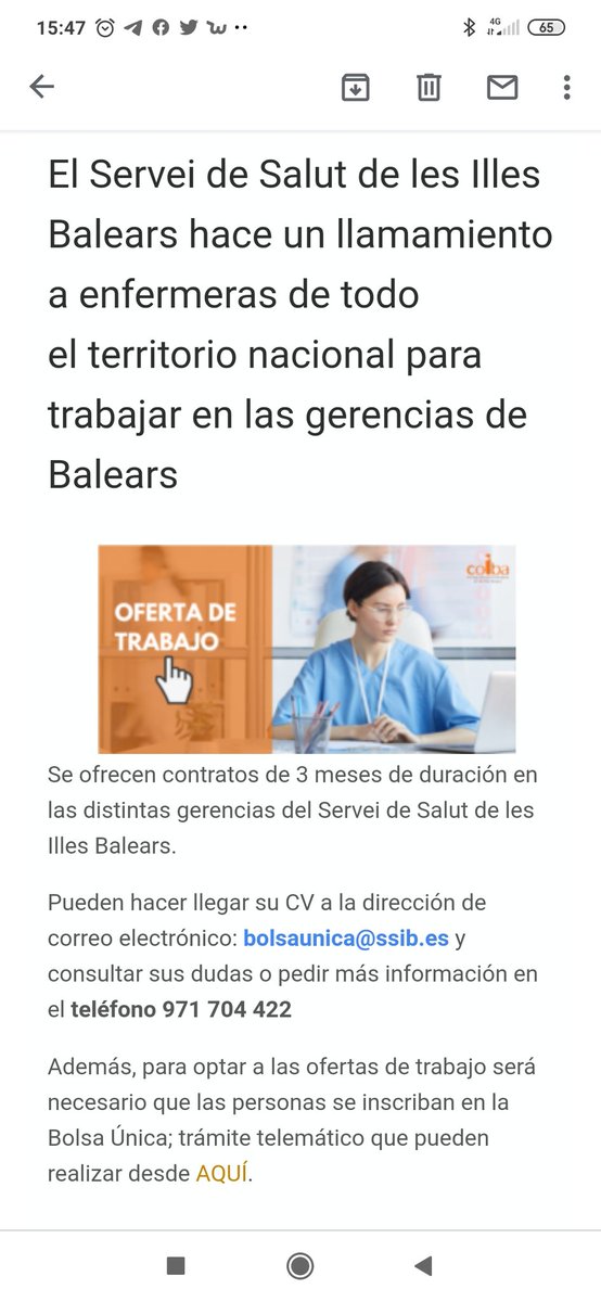 Enf_Opositor's tweet photo. Ofrezco casa hasta a dos #enfermeras que vengan a reforzar en #Mallorca. Que la situación está muy mal y el alquiler no es barato.

No es broma: enviadme un privado.

Y a ver si se apunta más gente a dar #CasaParaUnaEnfermera. ¿Seremos capaces de hacerlo #TT? https://t.co/FMctb3YjP8