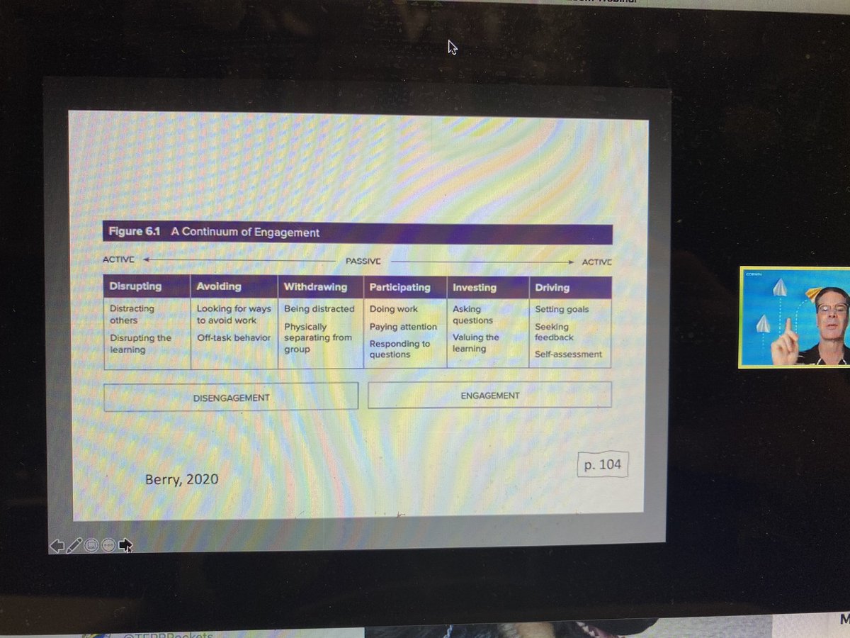 The more you move engagement to the right, the more learning occurs!!  #bridgethedistance