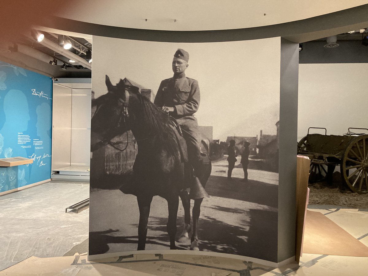 TrumanLibrary's tweet photo. Our tentative reopening date is scheduled for late fall of this year. We will be sure to post that info here & you'll be among the first to know! In the meantime, here's another #TrumanTransformation photo, showing the entrance to the World War I gallery. https://t.co/oHLmKVd5Th