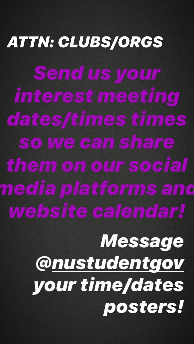CALLING ALL CLUBS AND ORGS: 
Slide into our DMs pls 😰😉