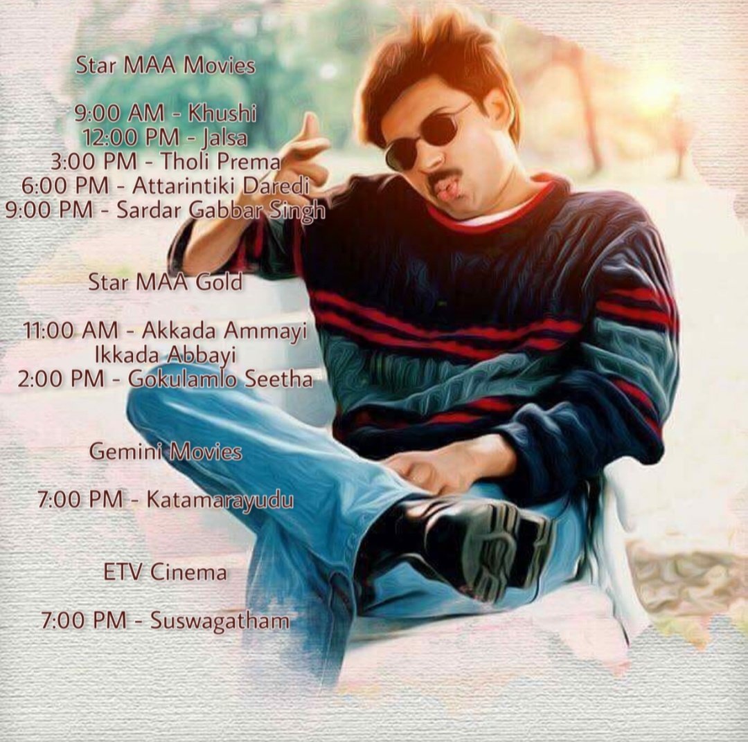 baraju_SuperHit's tweet photo. Powerstar #PawanKalyan Birthday Special Movies 

@PawanKalyan #HBDPawanKalyan https://t.co/FdmzYfcRBA