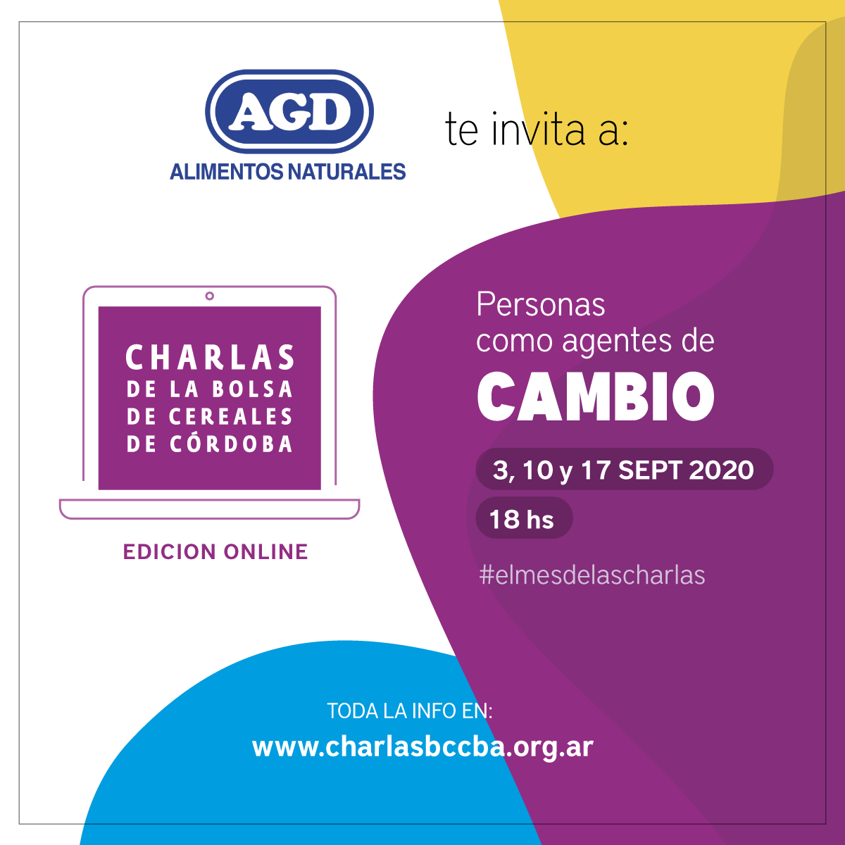 #CharlasdelaBolsa #Sponsor #GeneraciónX

🟡Agradecemos a <a href="/AGDagro/">Aceitera General Deheza SA</a>
 por formar parte de la 3° edición de Las Charlas de la Bolsa. 

👉Ellos ya son AGENTES de CAMBIO

📍Ya podés registrarte en: charlasbccba.org.ar
