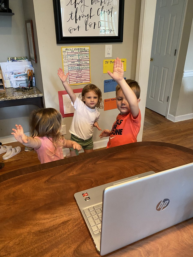 When kindergarten gets moving to Jack Hartmann while counting to 100, the whole family gets involved! Now stretch!!! 
<a href="/ShakeragElem/">Shakerag Elementary</a>   #itsafamilyaffair