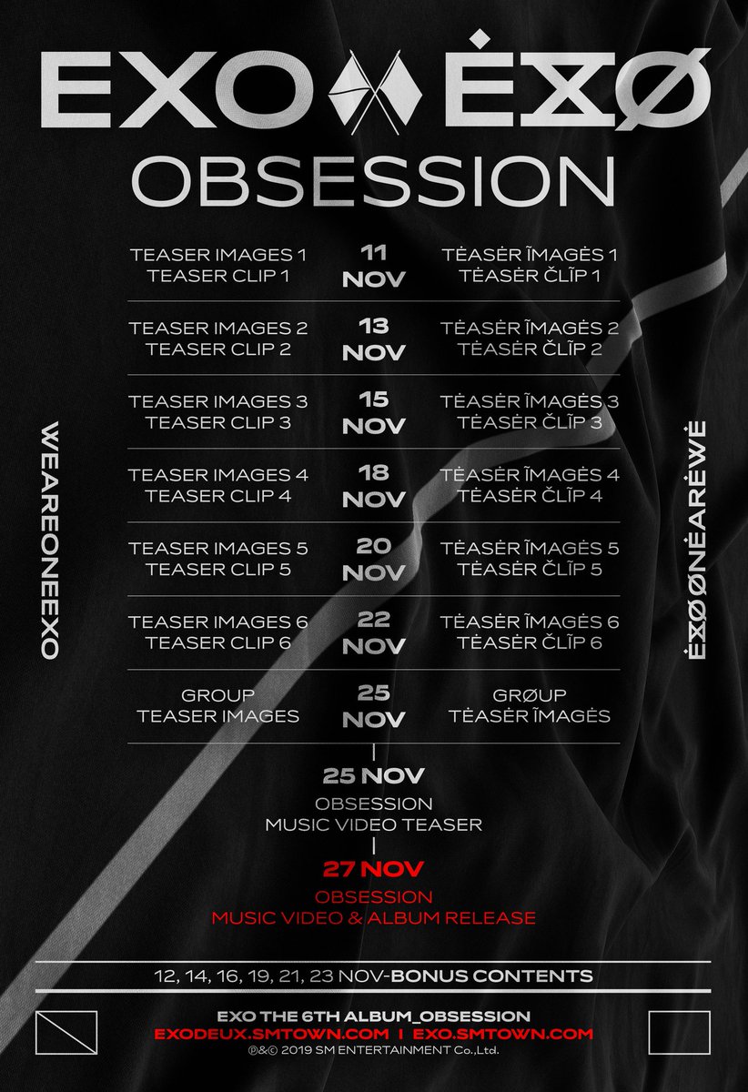 who would've thought EXO is having a 2020 comeback??? i say ber months is gonna get HOT this time of year 🔥🔥🔥 

#TimeForOBSESSION #OBSESSION @weareoneEXO @exoonearewe