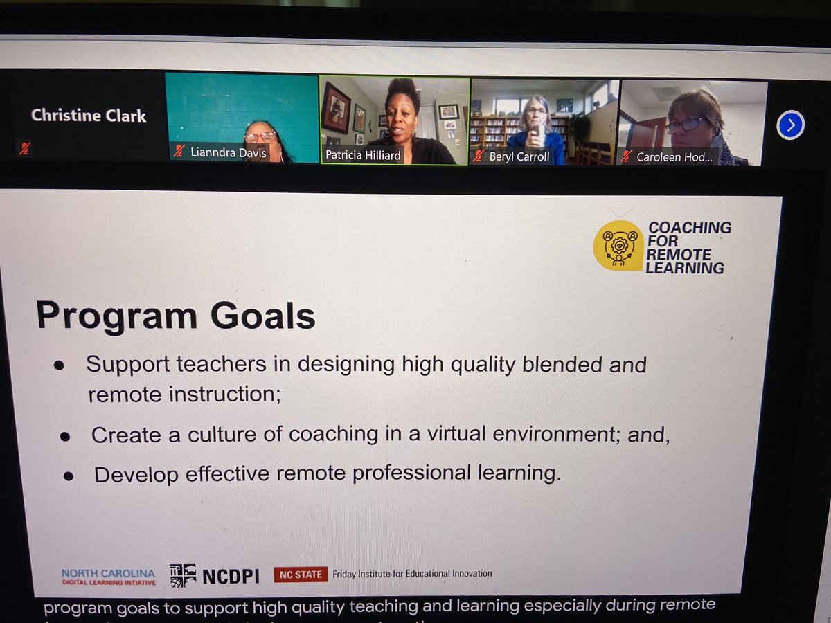 ChristinekClark's tweet image. Learning and Collaboration: @ncdpiDTL &amp;amp; @FridayInstitute Coaching for Remote Learning #GCSLibraryMedia #BetterTogetherGCS
