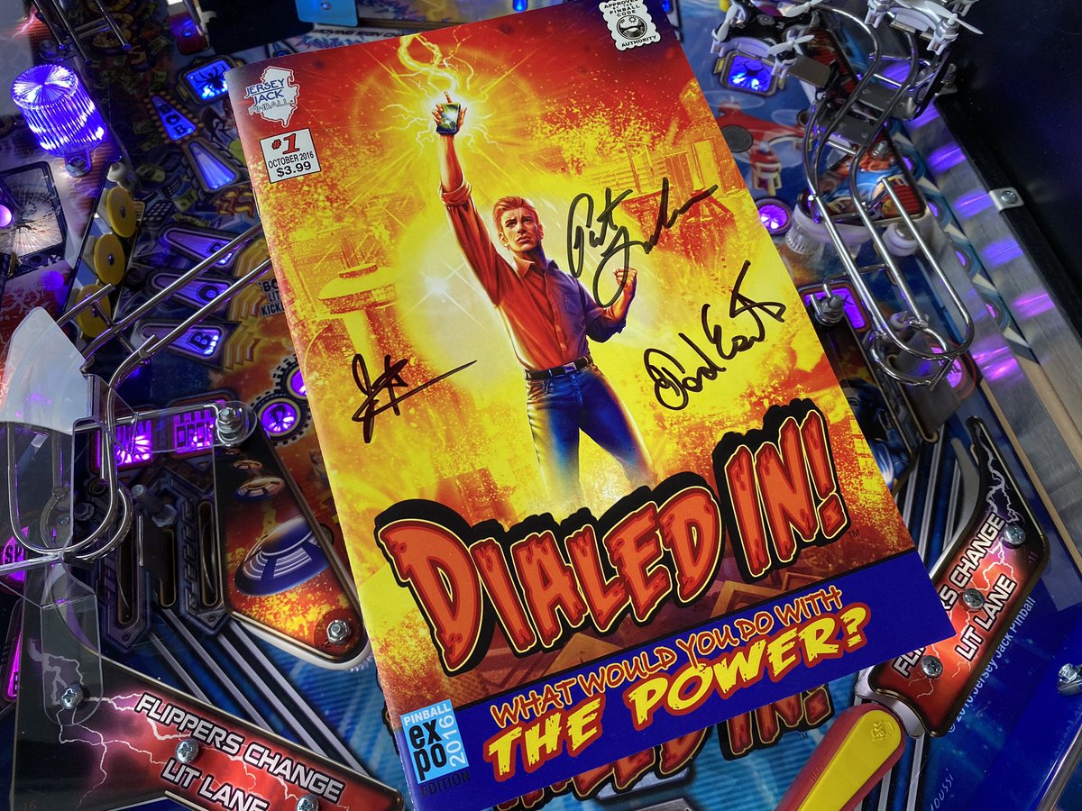 Post your Dialed In pinball pics for a chance to win this Pinball Expo Dialed In comic book signed by Pat Lawlor, Ted Estes, and Joe Katz! Like, comment, or share for an additional chance to win. 

#jerseyjackpinball #pinball #dialedin