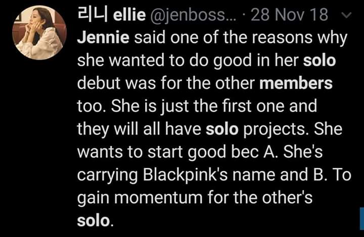 Which brings us to:1. All the pressure that was on her shoulders at the time. She had to do perfect or she would have dragged her and the group's image down and even ruin their chances for a good solo debut in the future2. Being first also means having smaller fanbase than +