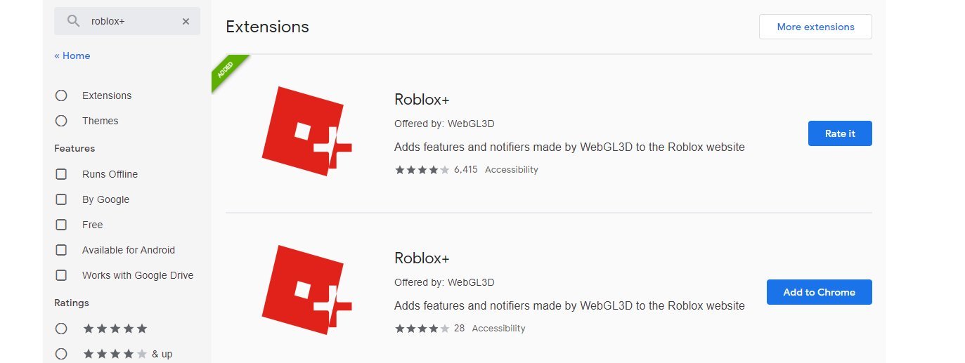 RTC on X: SCAMMER ALERT/DRAMA: A fake extension has been going around that  is a fake Roblox + with around 20 - 30 reviews that are botted. Please only  trust the official