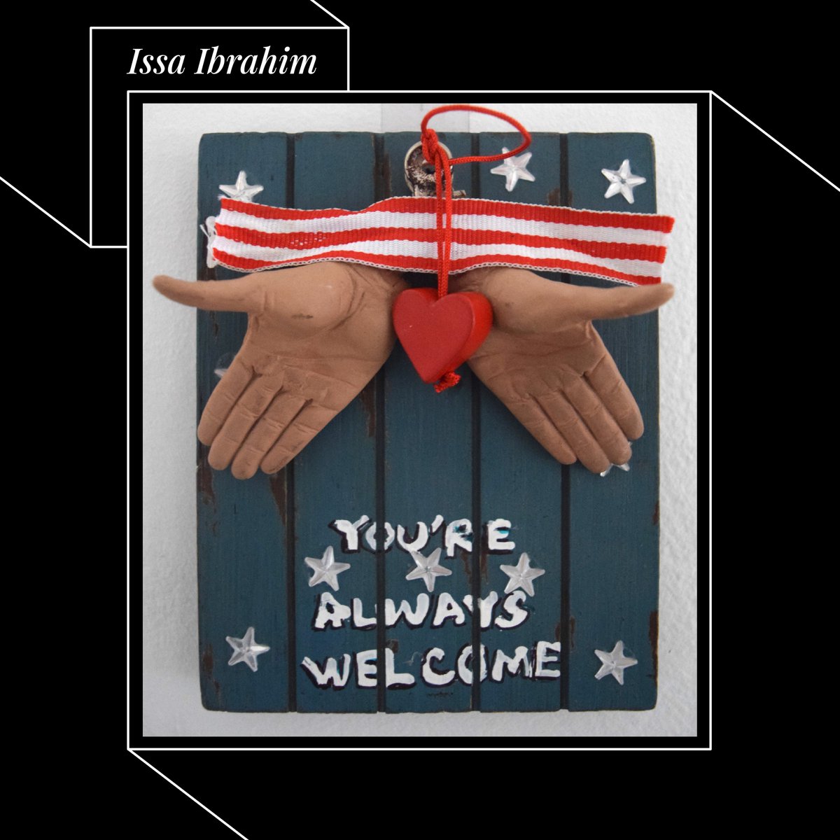 #20thanniversary
“I created the small found objects on wood tchotchke ‘You're Always Welcome’ to reflect Jason’s - the Gallery’s former director - open arms, and by extension the @FountainHouse47 community. The feeling of community and camaraderie is strong..."
-Issa Ibrahim
