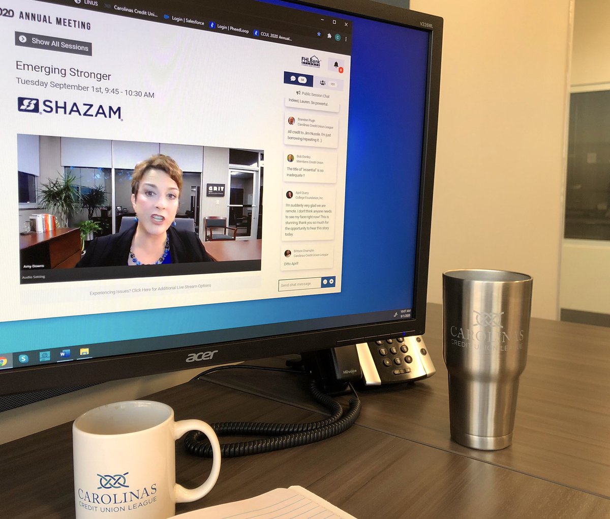 Please tell us you’re watching as OKC bombing survivor and <a href="/allegiancecu/">Allegiance CU</a> CEO <a href="/amyon2wheels/">Amy Downs</a> is reminding us in “Emerging Stronger” how #creditunions have long been been #FinancialFirstResponders. #CCUL2020 #PeopleHelpingPeople