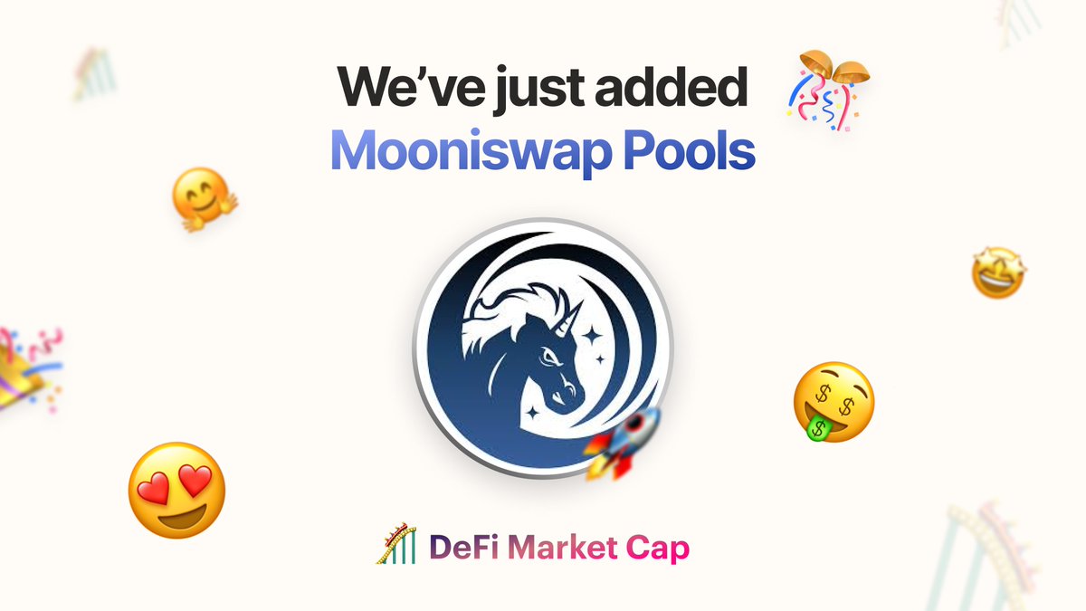 defimarketcap's tweet photo. New #DeFi Listing 🎢
DeFi Market Cap has added @mooniswap pools 🦄🐲

The total market cap of listed Mooniswap pools is $89,582,829 🔥

Mooniswap is an automated market maker (AMM) launched by @1inchExchange

👇
https://t.co/FvuiyaMBqo https://t.co/7BEKDg9OYG