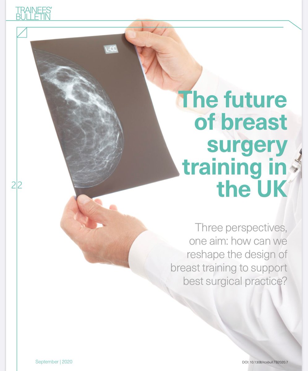 What is the future of #breastsurgery training in the UK? Views from @PLASTAUK @TheMammaryFold1 & @herricksociety published in the @RCSnews Trainee Bulletin. Could all #oncoplastic #breastsurgeons be trained by the #plasticsurgery training programme?

buff.ly/3hOoIzX