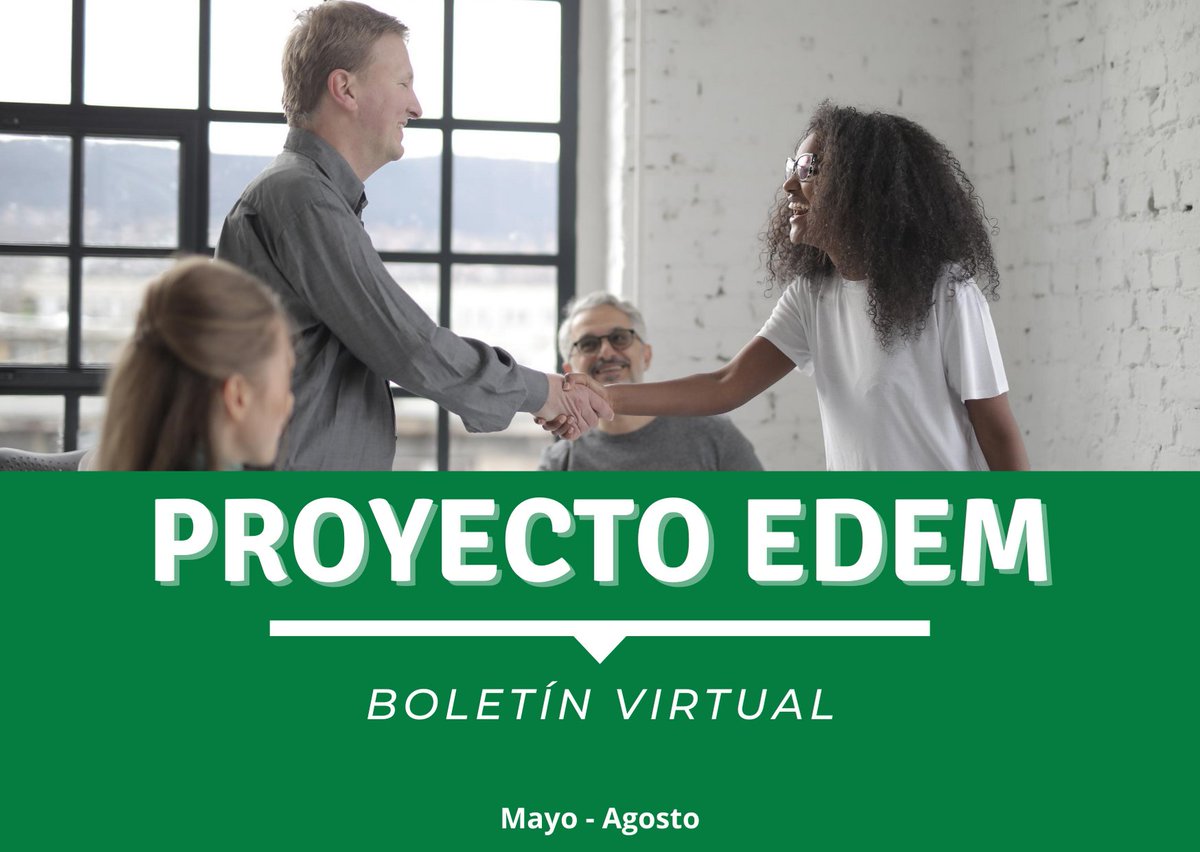 proyectoedem's tweet photo. #FelizMartes Queremos presentarles el boletín del #ProyectoEDEM correspondiente al periodo entre mayo y agosto de 2020, en el que compartimos los principales logros y eventos a destacar. ¡Bienvenidos a leernos! 👉https://t.co/AuTHCXizyd #CooperaciónTriangular https://t.co/N7s1KafX6e