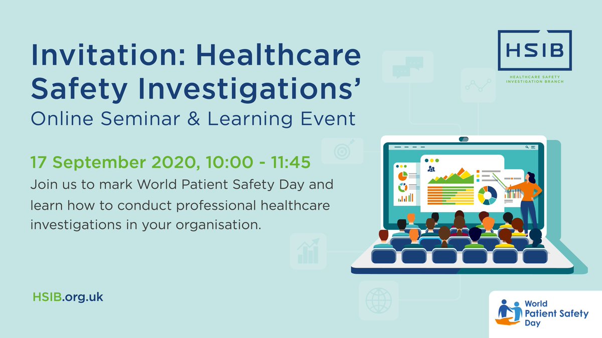 On the 17 Sept we will be marking #WorldPatientSafetyDay with our HSIB online Healthcare Safety Investigations' Seminar and Learning Event. All are welcome, but you will need to register here 👇 nhseandi-nhs-uk.zoom.us/meeting/regist…

Find out more on our website: hsib.org.uk/news/join-our-…