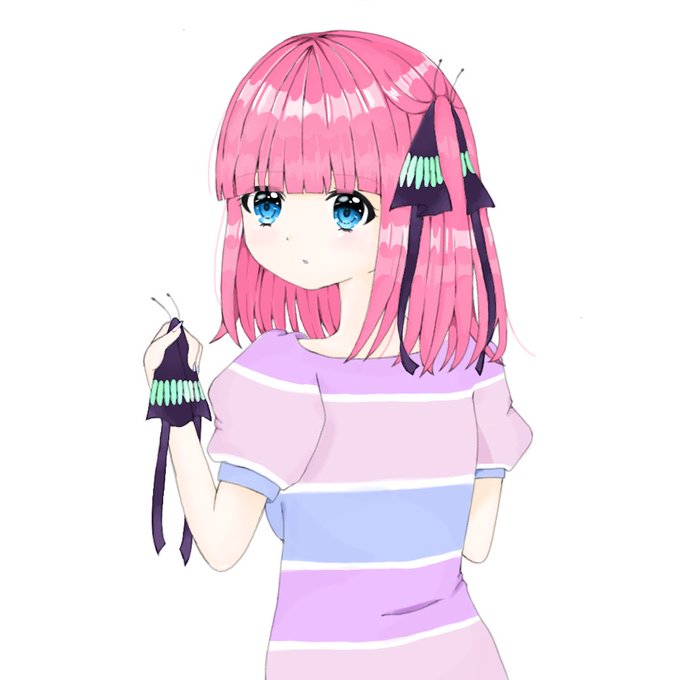 みぷさんがTwitterに投稿した中野二乃(五等分の花嫁)のイラスト。
