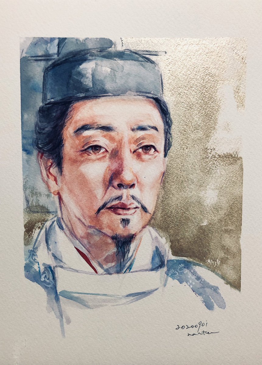 「正親町天皇を描きました

続きは明日のつもりが、キラキラを塗ってしまった✨✨

」|南天(出浦党 アンナチュラルなパセリ)のイラスト