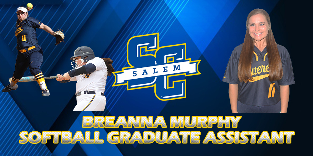 Salem softball head coach Kierston Garner announced on Tuesday, Sept. 1, that Breanna Murphy was named as the program's graduate assistant. Murphy joins the Salem softball program after starring and double majoring at USA South Conference rival <a href="/AverettUCougars/">Averett Athletics</a>