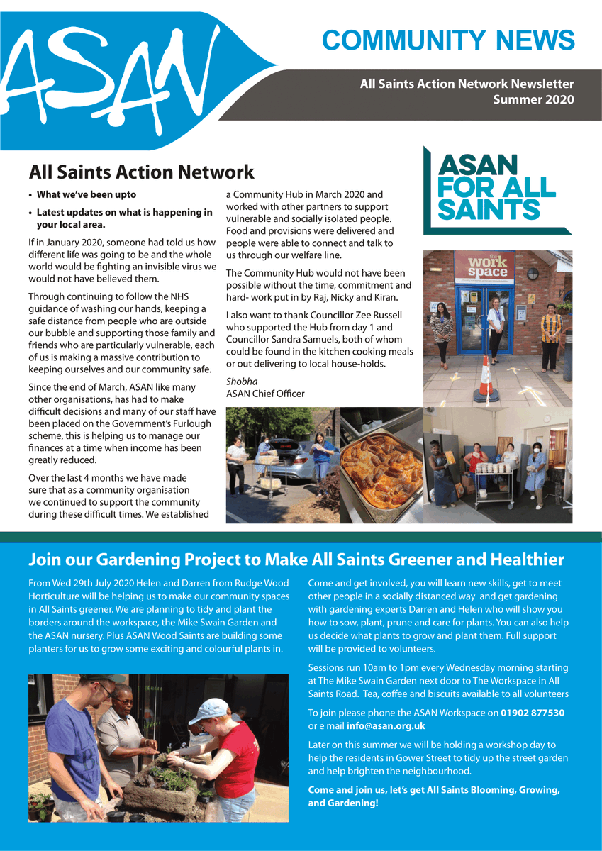 wolvesASAN's tweet photo. This is @wolvesASAN @WoodSaints Summer newsletter. It will tell you all about what we have been up to since March and also what activities are currently on and available in the All Saints area.
#newsletter #asan #uptodate #oppertunities #allsaints #wolverampton #team https://t.co/0Yq8IY0GzJ