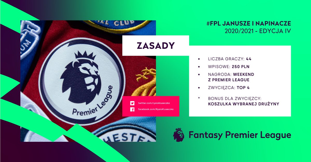 Wracamy! Wyjątkowa liga #JanuszeiNapinacze IV raz zaprasza spragnionych trochę innej formuły. Zasady niezmiennie te same. 44 Dżentelmenów walczy o wyjazd weekendowy i możliwość zobaczenia dwóch spotkań na żywo. Dodatkowo zwycięzca - koszulka wybranej drużyny. Ostatnie miejsca 🔥