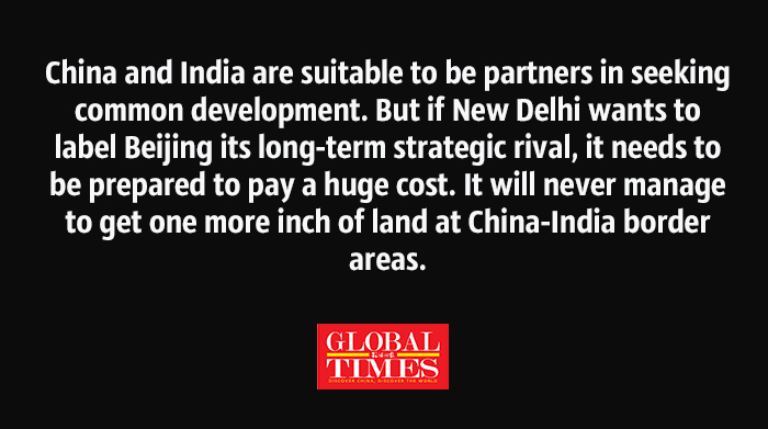 globaltimesnews's tweet photo. #环球时报Editorial: If #India takes nationalism as the main gauge of measuring its ties with China, exaggerating border issues, and treating these ties geopolitically, then China alone will never be able to maintain regional peace and stability. https://t.co/tKjIS1vJgt https://t.co/UUeuNmex3Y