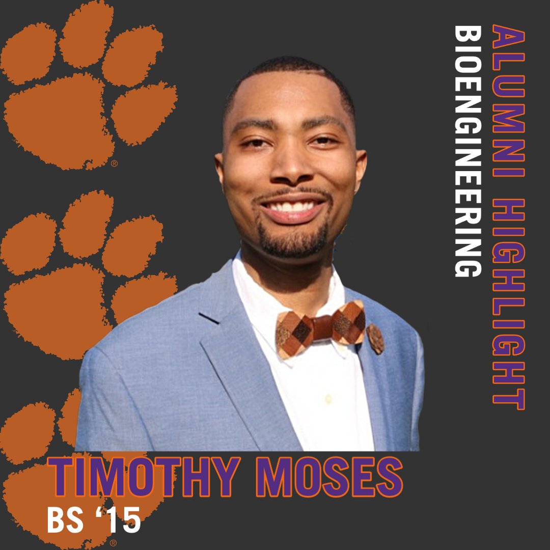 ClemsonBIOE's tweet photo. โThe research opportunities and engineering labs were instrumental to introducing me to the types of real-world issues that bioengineers are often called to address.โ - Timothy Moses
#alumnipost #teamCUBioE #BIOESTRONG https://t.co/pjOwHCd44I