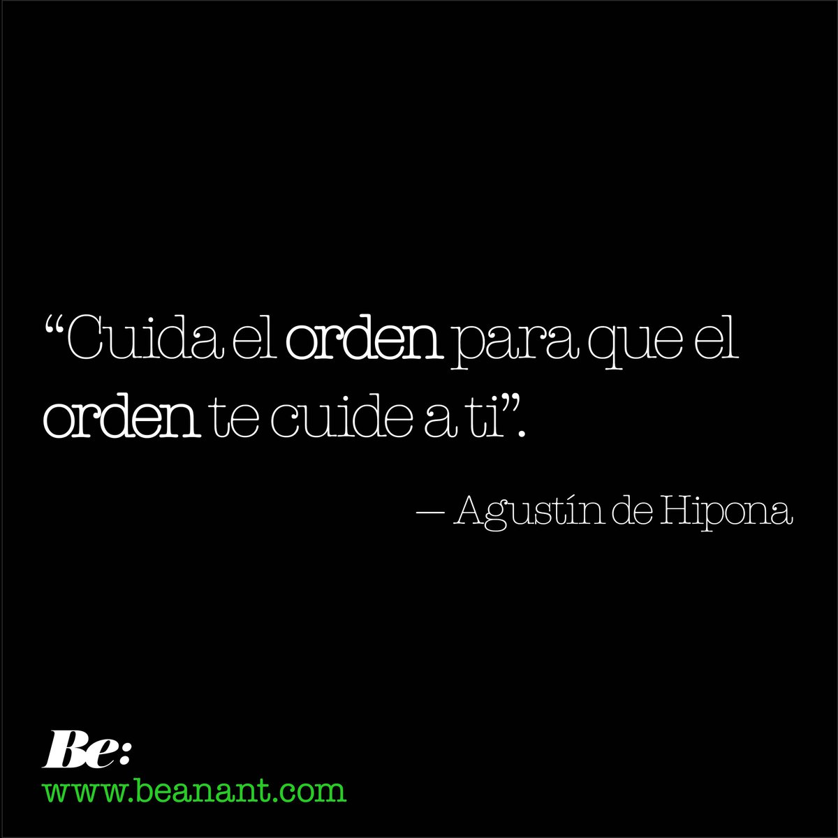 “Cuida el orden para que el orden te cuide a ti ✨”.
--Agustín de Hipona.
.
Beanant®: Sistema de Productividad Personal y Gestión de Tiempo
#beanant #beplanner #planificacion #productividadpersonal #herramientas #metas #productividad #logros #gestiondeltiempo #motivacionpersonal