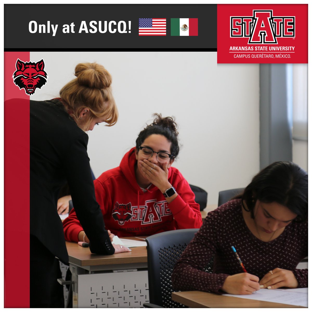 All of you classes will be fully in English, and teachers can be easily approached in case of any doubts.

#AStateCQ #CollegeLife