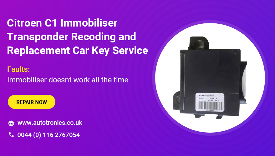 Autotronics_UK's tweet image. Citroen C1 Immobiliser Transponder Recoding and Replacement Car Key Service

Faults:
Immobiliser doesnt work all the time

autotronics.co.uk/product/citroe…
#RepairService #CarKeyService #CitroenC1 #malfunctioningfactoryimmobiliser #ImmobiliserTransponderRecoding