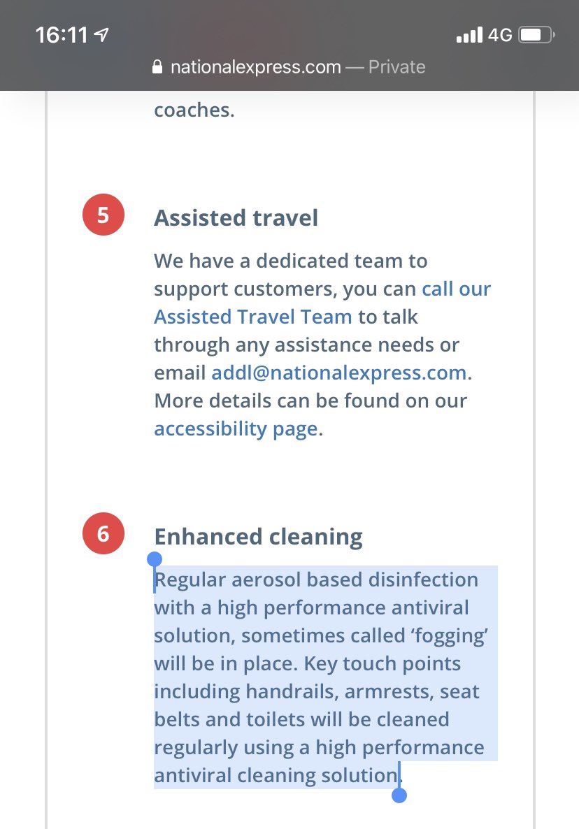 And don’t get me started on the handles to assist people getting off of the seats. The two in front of me are encrusted in dust. Absolutely disgraceful considering your website says this: