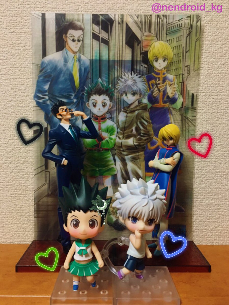 Falling𝓁nto Nendroid Killugon For September1st The Nendroid Boys Wanted To Do A Photo With The 11 Figures Of Their Friends The Background Is A 1999 Clearfile Though Hunterxhunter Love No
