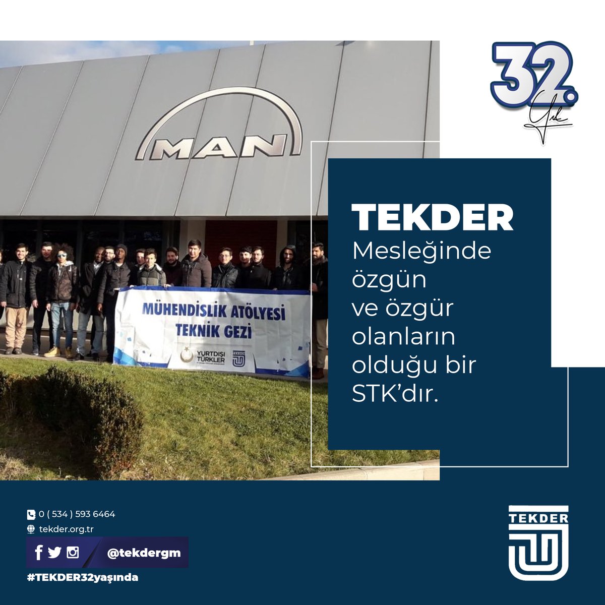 TEKDER mesleğinde özgün ve özgür olanların olduğu bir STK'dır. #TEKDER32Yaşında