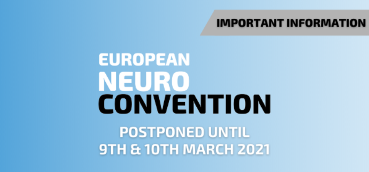 European Neuro Convention has been moved to 9-10 March 2021. The decision comes after working closely with <a href="/thenec/">The NEC</a>, our partners, exhibitors and visitors. We look forward to welcoming you to #Neuro21. Read our full statement here ➡️ [bit.ly/3gOoyr5]