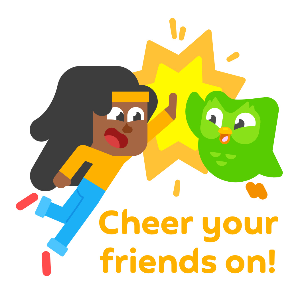 Duolingo on Twitter: "Whether it's 7 or 2000 days, your Duolingo Streak deserves to be celebrated! On iOS and Android, you can now cheer on friends and others you follow for hitting