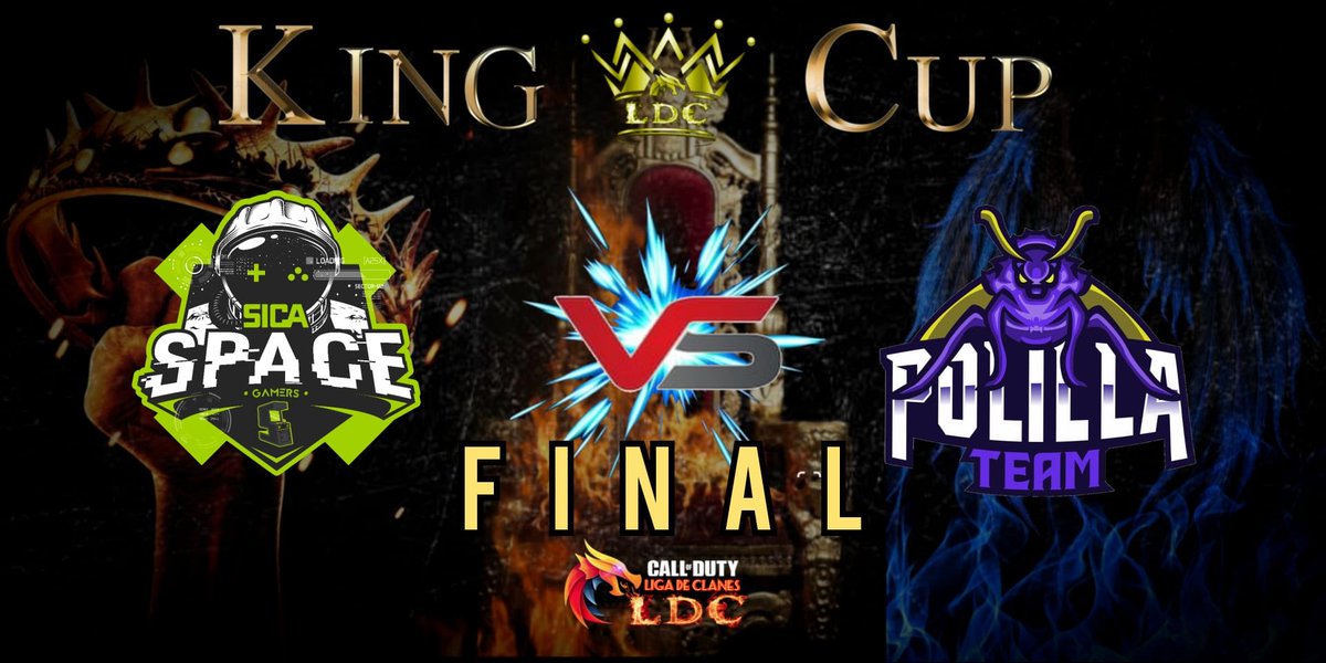 🎉Llegó la FINAL!!! 🥇🥈🎉

🏆King Cup🏆

A las 17:30 🕠!!

<a href="/SicaSpaceGamers/">SICA SPACE GAMERS</a> 🎮
🆚
@TeamPolilla 🎮

Lo podéis ver 👀

twitch.tv/metheory7

Muchísima suerte para ambos equipos !!! 💪🏼💪🏼💪🏼
