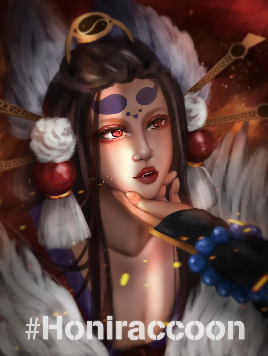 Untitled #fanart #digitalpainting #semireal #Character #onmyoji #trap #tamamonomae #chestup pixiv.net/artworks/84096…