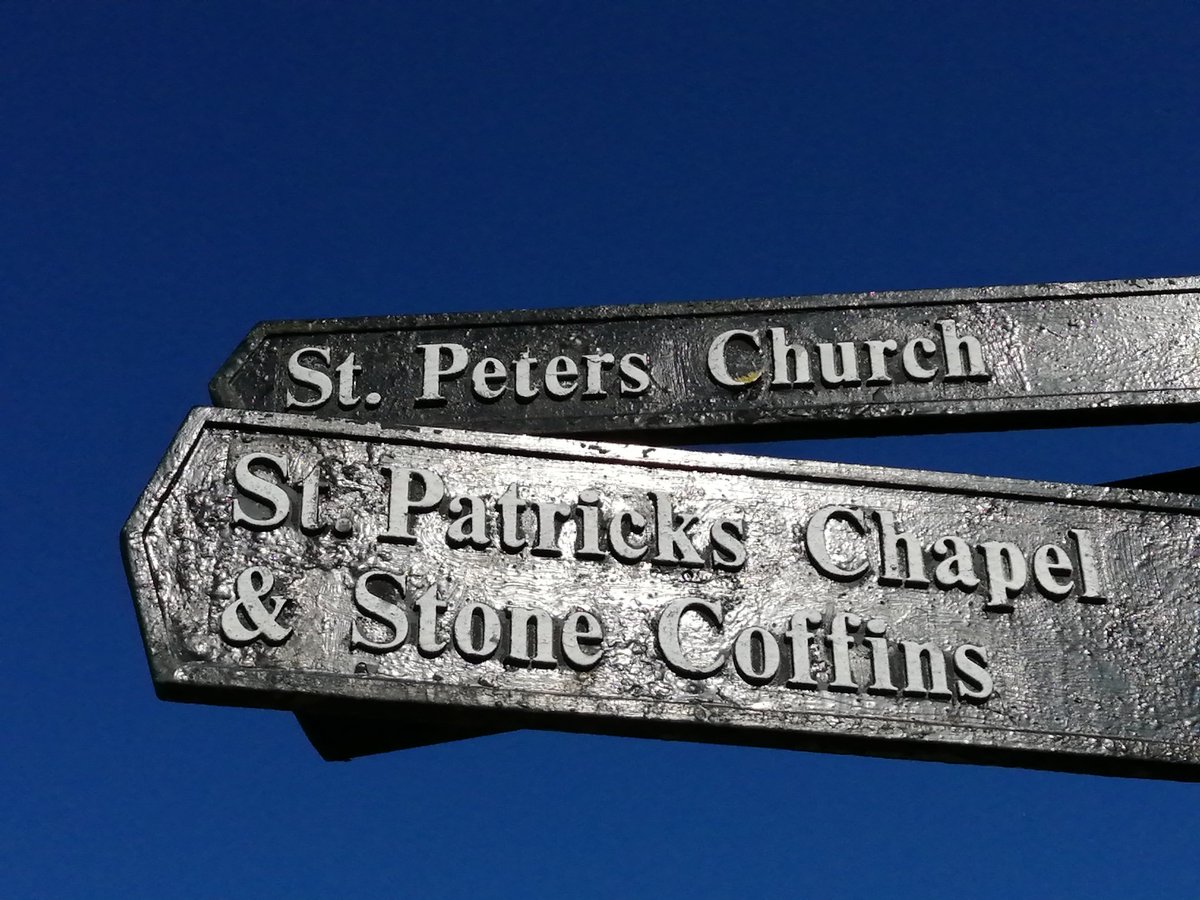 Today's walk. The two contrasting churches of Heysham