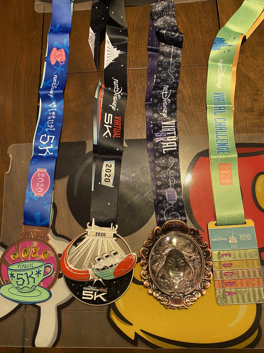 So excited our summer Run Disney virtual challenge medals came today! Love the memories we make together! #rundisneyvirtual