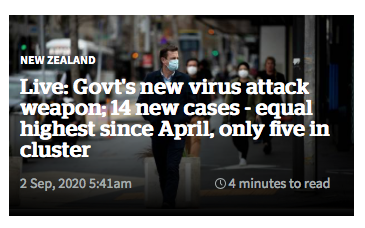 publicaddress's tweet photo. This is grossly misleading. Yes, "only five" are associated with the community cluster. And the other nine *are in managed isolation and quarantine at the border*. Someone senior at NZME needs to have a serious word with the Herald website editors. Clicks aren't worth this. https://t.co/oc42REZ0Ih