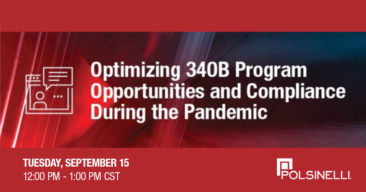 Polsinelli's tweet image. Join Kyle Vasquez &amp;amp; Shuchi Parikh for a Polsinelli Healthcare Solutions presentation that will cover a menu of #340Bprogram utilization and compliance enhancement tools to help covered entities identify critical resources during the pandemic...

Register: sites-polsinelli.vuturevx.com/113/2555/septe…
