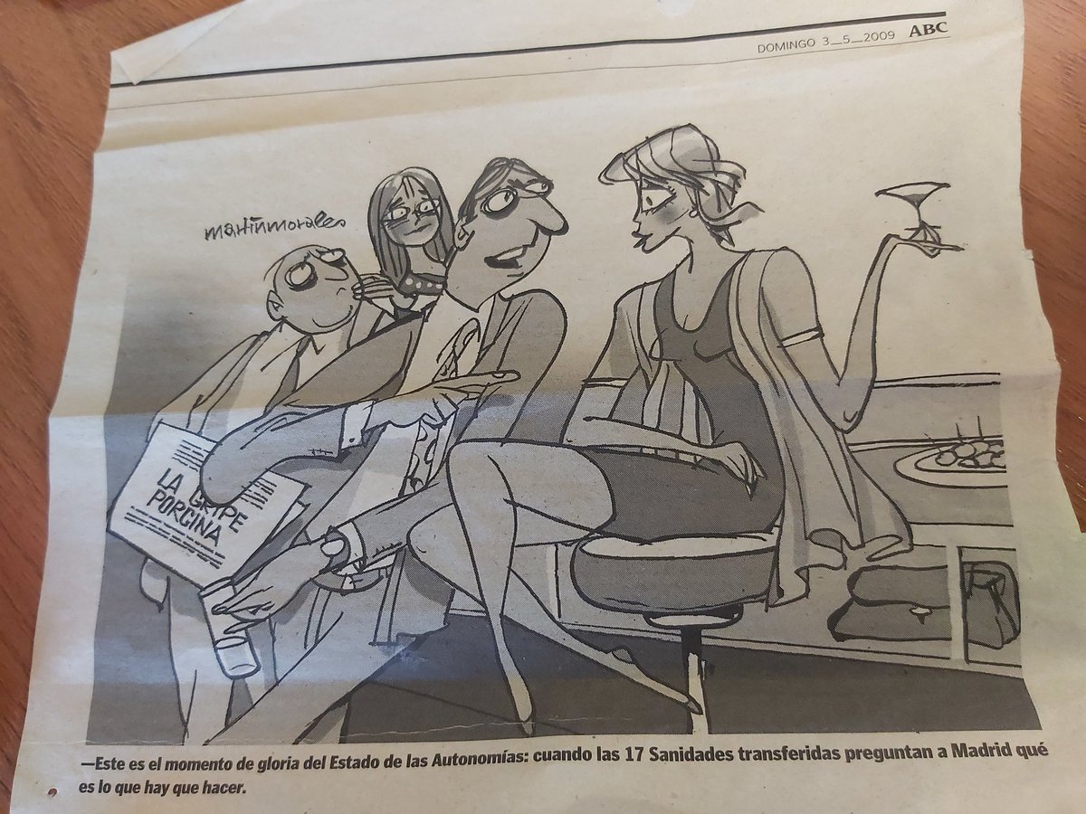 Aarriba's tweet photo. Recorte de un periodico de hace 11 años encontrado en mi despacho. Ya se venía venir lo que iba a pasar. Seguimos igual #pandemia #COVID__19 #17CCAA https://t.co/rcc4ZjguOC