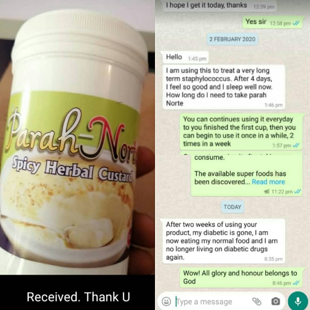 ParahNorte's tweet photo. Total healing for staphylococcus, diabetes, high blood pressure, cancer and other major diseases at a token amount of N10,000 only.

You'll testify to this cell food formula called Parah Norte Custard within few days of using it.

WhatsApp 08181648184 to order https://t.co/U6g2hKS61T