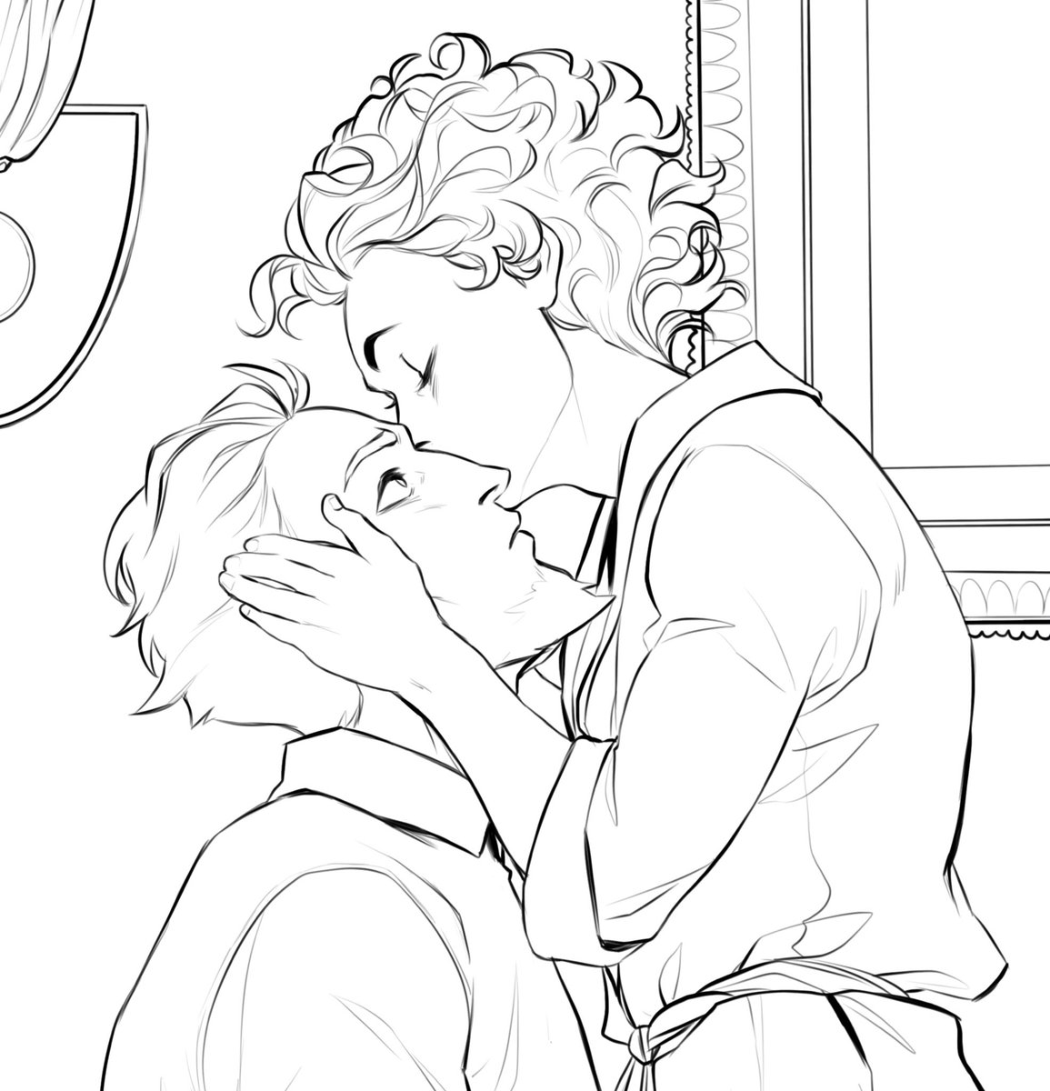 Drawing another The mirror visitor artwork cause Ophelia and Thorn are my new book otp 