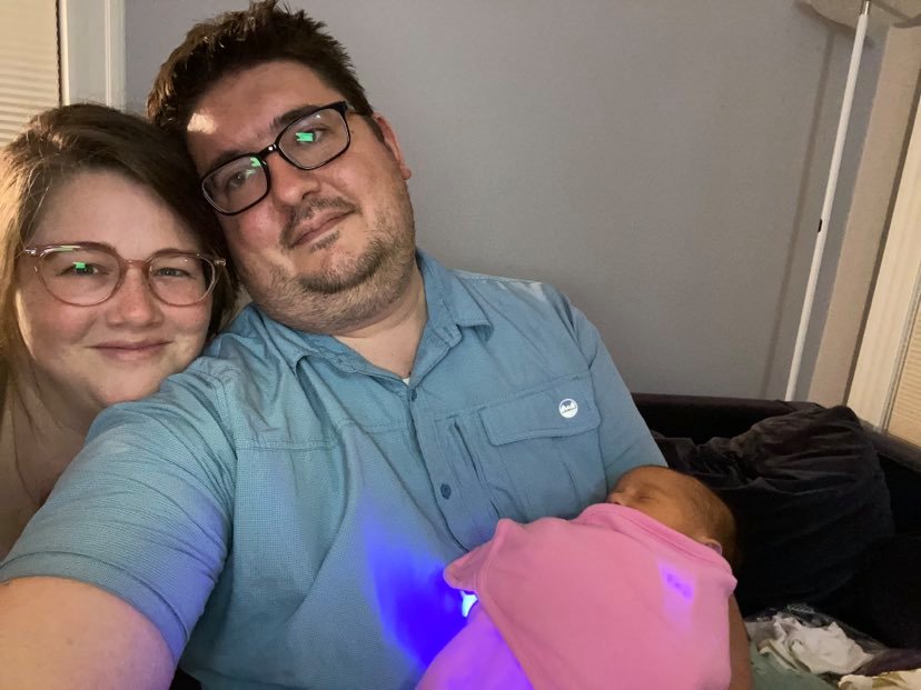 ZachSielaff's tweet photo. Even the very new rock the pink and blue! The littlest @ForwardMSNFC fan is ready to cheer on the Mingos! https://t.co/hItuB6yhtx