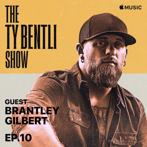 Don’t miss @brantleygilbert stopping by @TheTyBentliShow today! Live from Nashville at 12PM CST 🎙 #AppleMusicCountry
