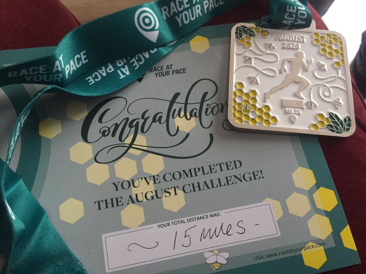 Yeah 😁 my first running medal #AHPsActive managed 24 miles but  opted to do 15 in the month so win win 😃