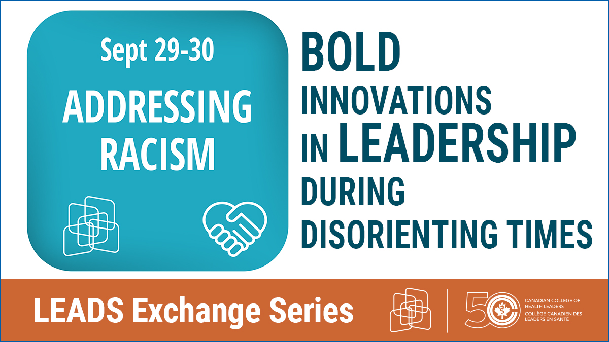 We all have a role to play in actively opposing #racism &amp; advocating for change. In session 2 of our series, <a href="/AlikaMD/">Dr. Alika Lafontaine MD</a> &amp; Michele James help us understand the ways racism impacts #CNDhealth, #healthcare orgs &amp; service delivery. Register now > bit.ly/2Qv8tMn  #LEADSDay