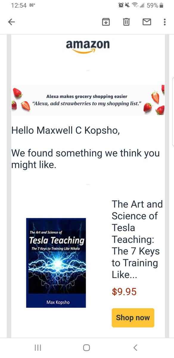 grAVITationTECH's tweet photo. Thanks amazon for recommending that I buy a book that I authored. https://t.co/2QROGKZWaJ