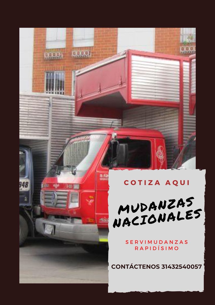 servimudanzass's tweet photo. ¿Necesitas mudanzas? Contáctanos y te asesoramos #mudanzas #Bogota #Medellin #Cali #Bucaramanga #Manizales #Pereira 🧐🧐 https://t.co/0g0YOfBojc