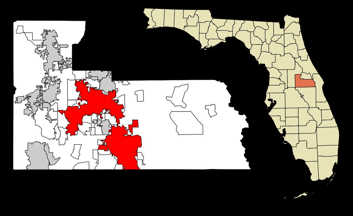 Here is a municipal map of Orange County FL. The city of Orlando is highlighted in red, and every other city is in gray. The rest of the map is managed by the county. You can see how there are issues with this. Worse still, the two cities in the bottom left are owned by Disney.