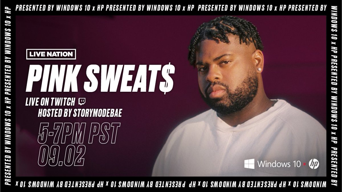 LiveNation's tweet photo. Catch @realpinksweats Twitch stream LIVE with @storymodebae! Watch on the NEW Live Nation Channel now at https://t.co/B9WRZyltVF https://t.co/oMZvHQ51RJ